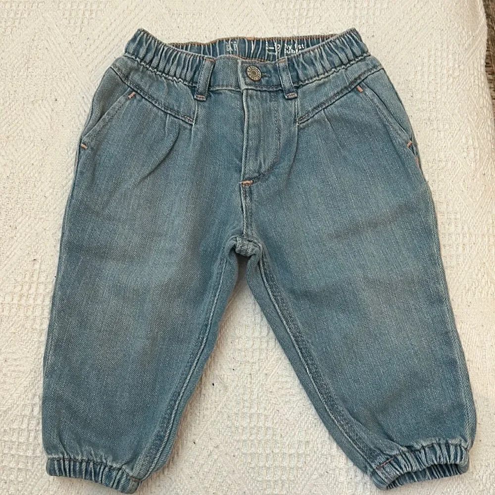 Gap Baby 100% Organic Cotton Bubble Jeans with Washwell
